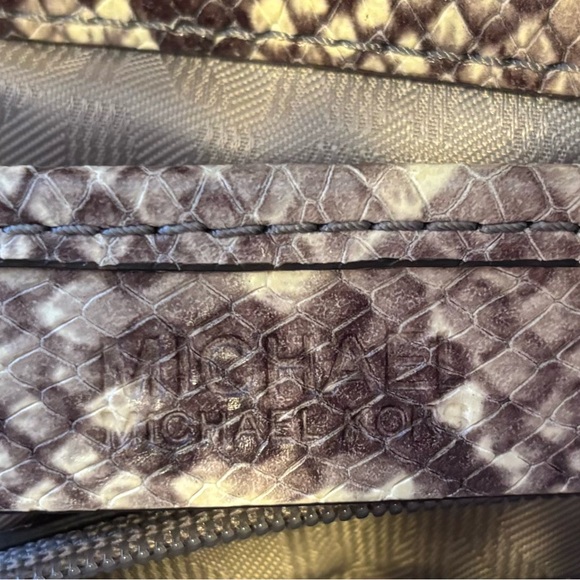 Authentic Michael Kors Suede and Snakeskin Satchel - Picture 10 of 10